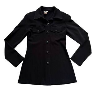 Vintage 90’s LULY K Blazer Jacket Button Down Black Size Small